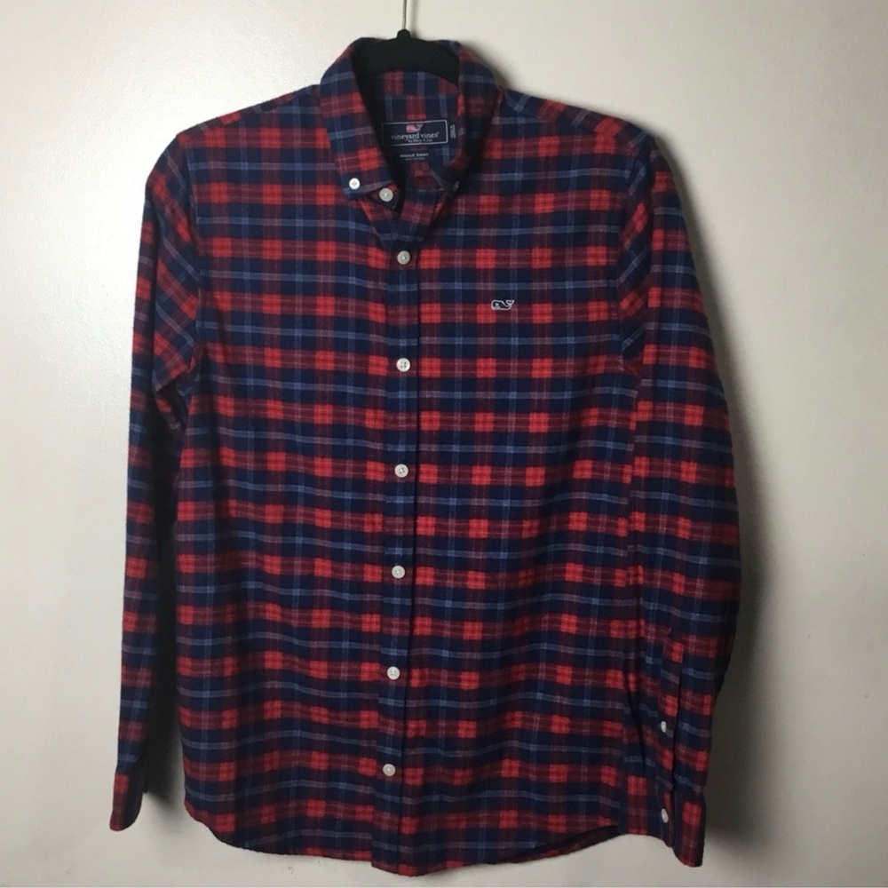 Vineyard Vines Red and Blue Checkered Shirt